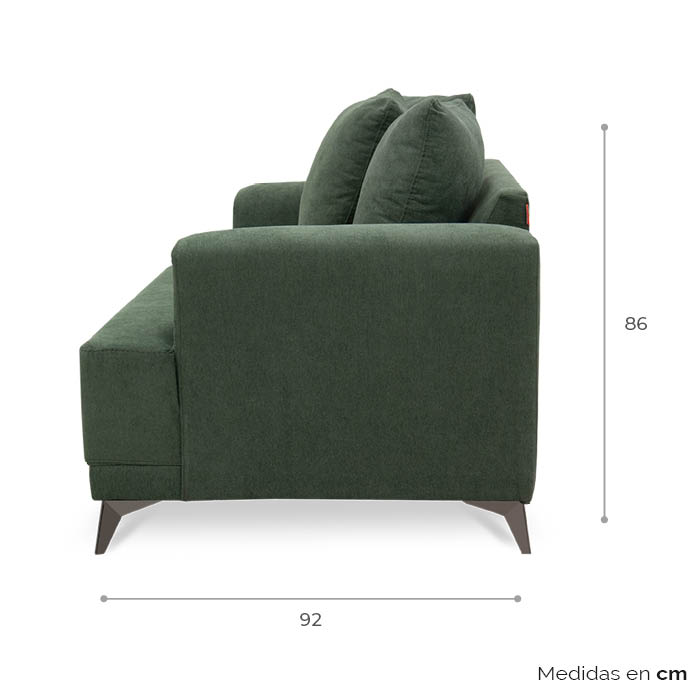 Love Tela Verde Bria | Love Seat | salas